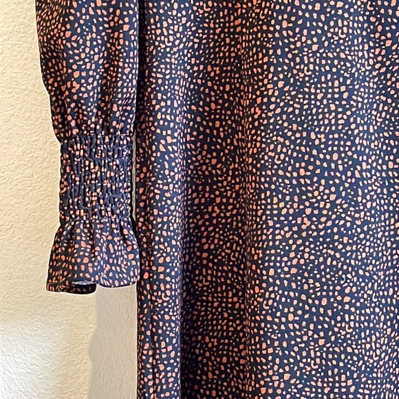 Sleek Black and Brown Print Long Sleeve Midi Dress! - Picture 7 of 13
